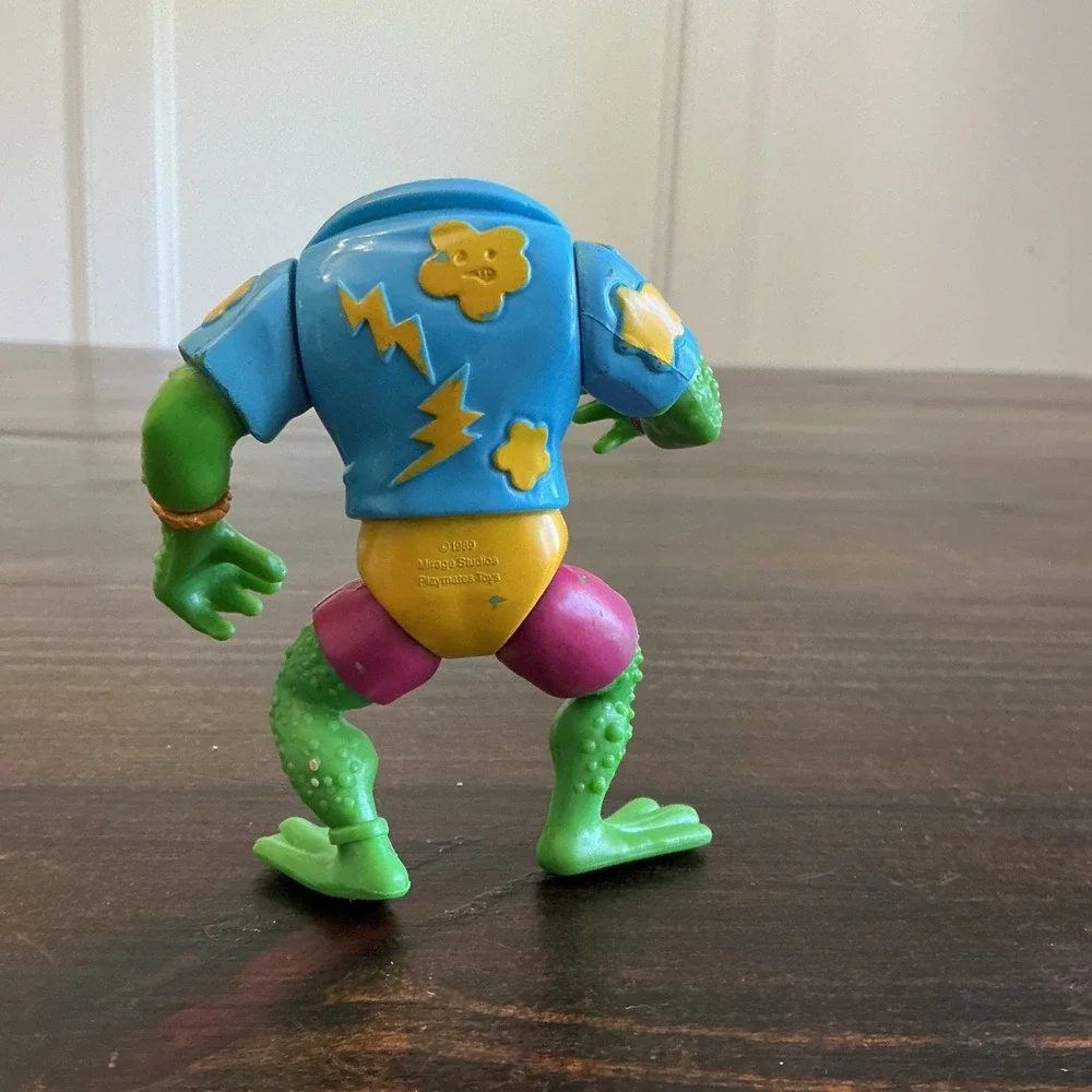 Vintage 1989‎ TMNT Genghis Frog Action Figure Playmates Toys Mirage Studios 4.5